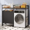 DWVO Over Washer and Dryer Shelves, Laundry Basket with Wheels