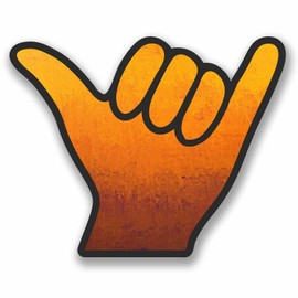 2 x 10cm Shaka Surfer Hand Vinyl Decal Sticker Car Laptop Surf Campervan #9656 (10cm Wide x 8cm High)