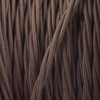 ElekTek Twisted Braided Fabric Covered Flex - Brown - Colours