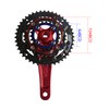shanmashi Andeshunk Crankset Red Mountain MTB Bike Crankset Hollow Integrated