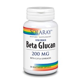 Solaray High Potency Beta Glucan, Veg Cap (Btl-Plastic) 200mg 30ct