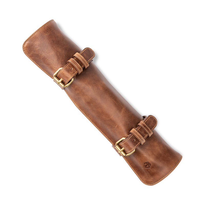 Angus Stoke knife roll bag, genuine buffalo leather - chef's