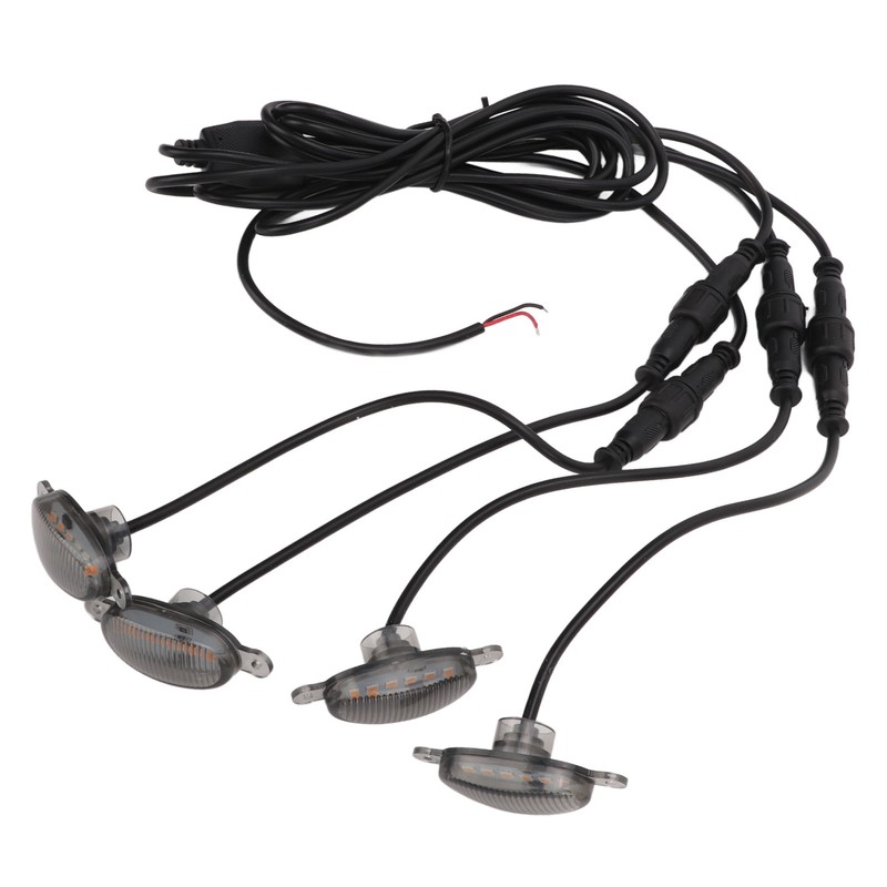 1V4 Smoke Lens Front Grille Driving Lights Amber LED Lamps