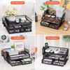 Marbrasse 3 Tier Mesh Desk Organizer with Drawer, Multi-Functional Desk