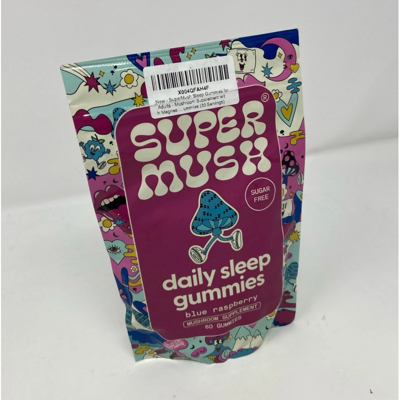 SuperMush Daily Sleep Mushroom Vegan Supplement Gummies - 60ct/30 Servings