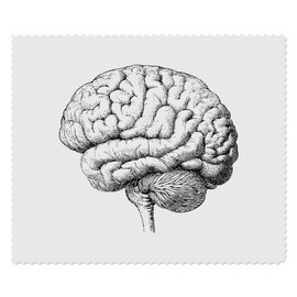 2 x 'Human Brain Side View' Microfibre Lens/Glasses Cleaning Cloths (LC00032259)