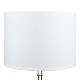FenchelShades.com 18" Top Diameter x 18" Bottom Diameter 13" Height Cylinder Drum Lampshade USA Made (Linen White)