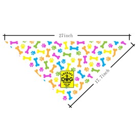 Therapy Dog Please Pet Me Dog Bandana, Pet Dog Triangle Scarf Bandanas Bibs, Pet Scarf Accessories, Printed Dog Bandanas Gift for Dog Lover Party, Dog Bandana Gift for Small Medium Large Dogs (CC17)