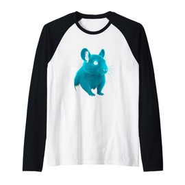 Tech Degu Circuit Pixel Art Raglan Baseball Tee