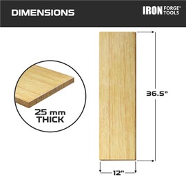 Iron Forge Tools 36.5x12 Wood Folding Grill Shelf Accessory - Charcoal Grill Accessories for Pellet Smoker Barbeque - Compatible with Traeger Pro 34, Pro 780, Ironwood 885 Series Texas Elite, Eastwood