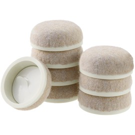 Aneaseit Felt Furniture Pads - Round Chair & Table Leg Protection for Hardwood Floors - Heavy Duty Floor Protectors - Pad Sliders for Chair Legs - 1.2 inch (31mm) 8 Pack - Beige