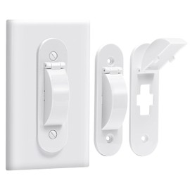 Wall Switch Guard, Child Proof Light Switch Cover Guard | Toggle Style | Light Switch Protection | Keep Toggle Switch in On or Off Position | 2 Pack, White