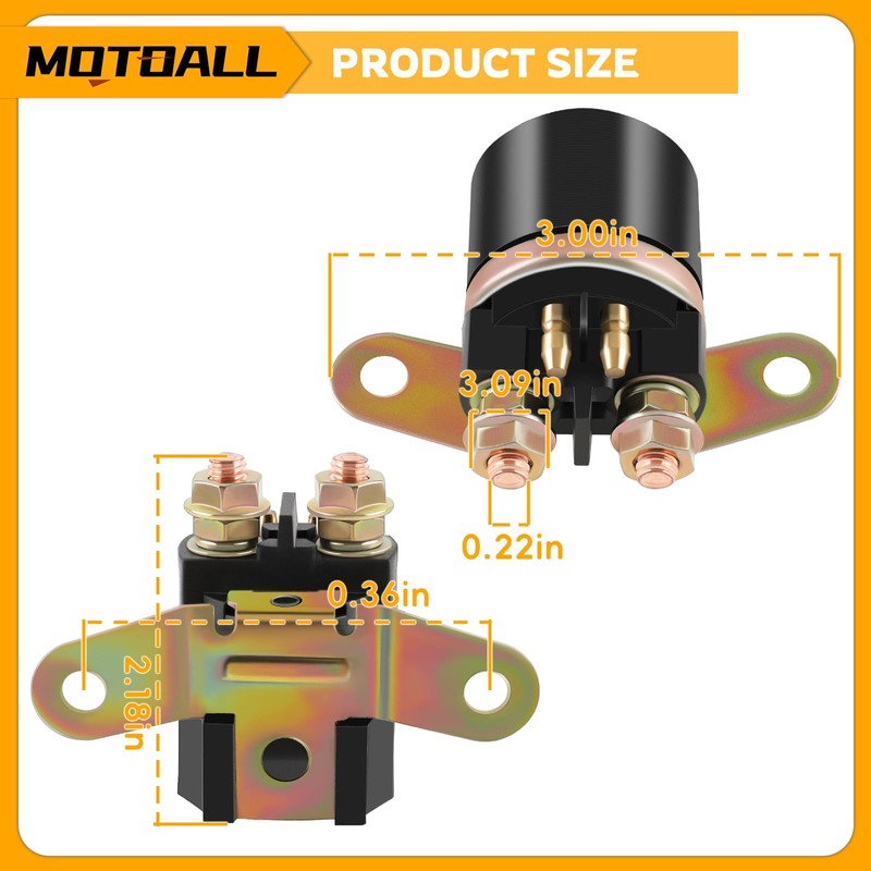 MOTOALL VTX1800 Starter Relay Solenoid for 2002-08 Honda VTX 1800