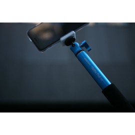 System-S Selfie Stick Pole Monopod Telescopic Rod about 25 cm – 100 cm Selfie Stick Mount for Camera Smartphones Mobile Phones by 5.5 cm – 9 cm Matin (1/4 Screw) with Non Slip Handle in Blue