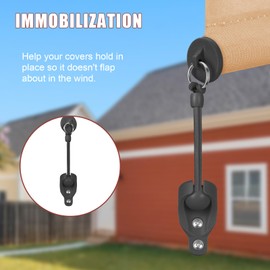 Seprochoo Replacement Shade Parts Bungee End Cap Kit, for Exterior Cordless Roller Shades Outdoor Blinds (1pcs, Black)