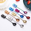 MUUYYI Stainless Steel Coffee Dessert Spoon Cute Cat Shape Teaspoon