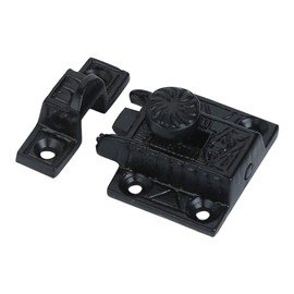 Set of 1 Iron Cabinet Latch, Latches for Cabinet Closet Kitchen Door Twist Knob Design, Handmade Black Powder Finish Latch, Antique Cabinet Latch