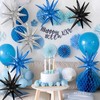 Iridescent Star Balloons,9Pcs Iridescent Explosion Star Foil Balloons,22Inch Spike Cone