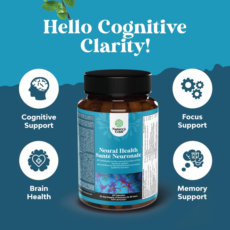 Natures Craft Potent Neural Health Capsules for Adults - Herbal