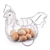 Mainstays Huevera Canasta De Acero Cromado Para Huevo Forma Gallina