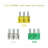 SINBRLAI Micro 3 Fuse 15PCS 20-30A, 3 Prong Micro Blade