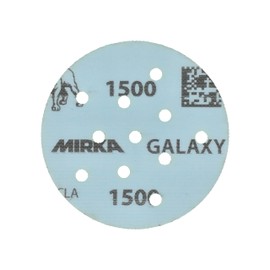Mirka Galaxy Multifit Sandpaper 3 inch (77mm) - Grit 1500, 50 Discs/Pack - Premium Abrasive for Epoxy Resin, Wood, Metal - Non-Clogging, Self-Sharpening Technology - Ideal for Power Sanders