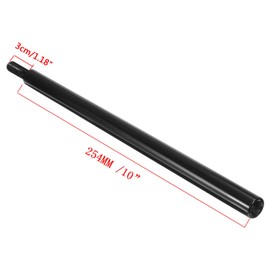 Pursuestar Black 10 Inch Aluminum Gear Shift Knob Extender Extension Rod for 5 6 Speed R Style Shifter Lever (10x1.25mm Thread Pitch)