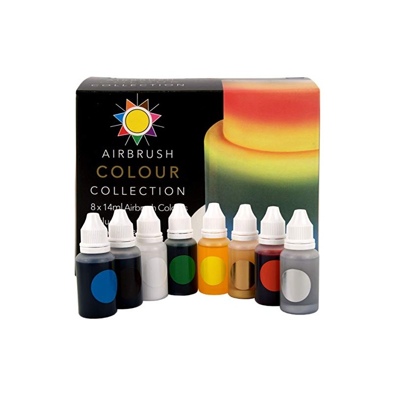 Sugarflair Airbrush Colours Multipack - Pack of 8