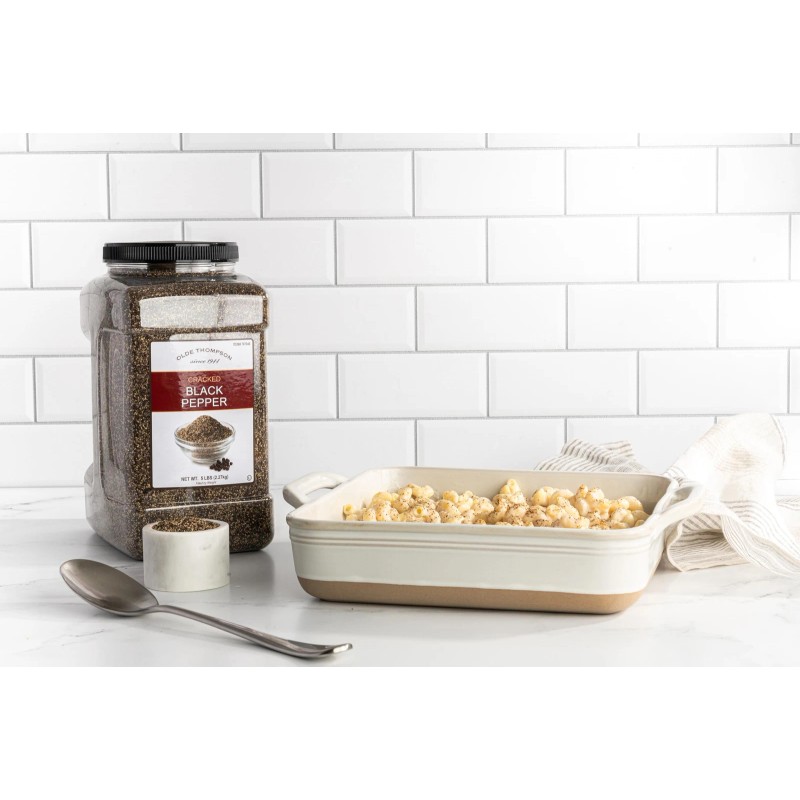 Olde Thompson Cracked Black Pepper, 5 Pound, Bulk Size