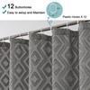 Chyhomenyc Diamo Grey Shower Curtains for Bathroom, Soft Lightweight Jacquard
