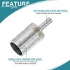 sourcing map 1" to 3/8" Hose Barb Reducer Pipe Fitting,