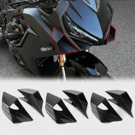 GFARDMOTO for Ho&nd&a CBR650R 2019-2023 Su&zu&ki GSX250R Motorcycle Winglet Front Side Spoiler Wing Deflector Motorcycle Side Winglet Kit(Matte Black)