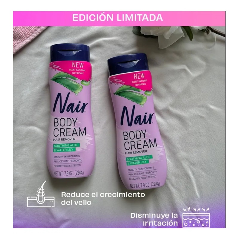 Crema Depilatoria Nair Con Aloe Vera Piel Suave Vello Grueso