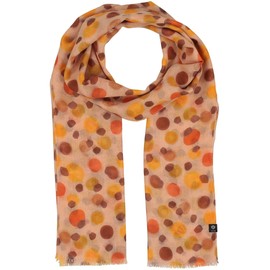FRAAS Stole with Watercolour Design - 50 x 180 cm - Lightweight Scarf with Dots Pattern - Sustainability Edition, Vintage gold