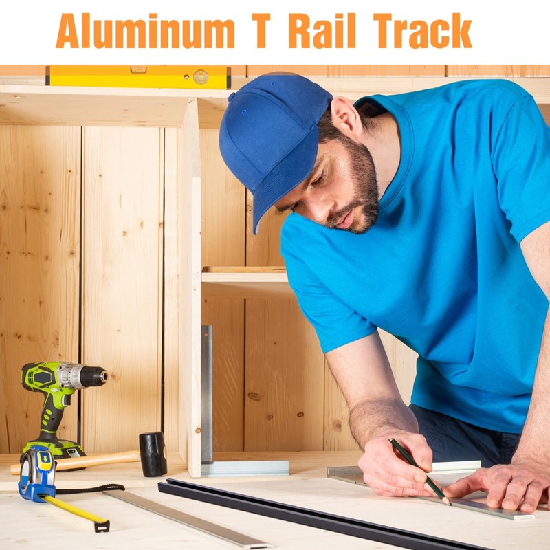 Zonon 4 Pack 48 Inch Double-cut Profile Universal T Track