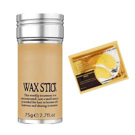 Cera en Barra para Peinar Cabello 75g, Wax Stick Antifrizz de Larga Duracin, No Grasosa, Fcil de Usar  Parches de Colgeno Oro 24k para Ojos de Regalo 
