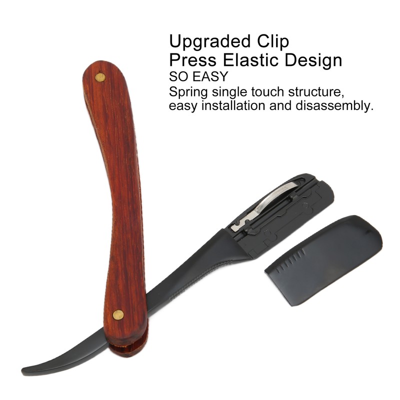 Old Fashioned Folding Barber Straight Edge Razor Rosewood Men's Shaving