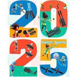 Switch 2 Sportzubehör-Bundle für NSwitch 2 (2025), JoyCon mit 2 gemeinsamen Griffen/Tennisschlägern/Golfschlägern/Tischtennisschlägern/Baseballschlägern/Schwertern/Hand- und Beingurten