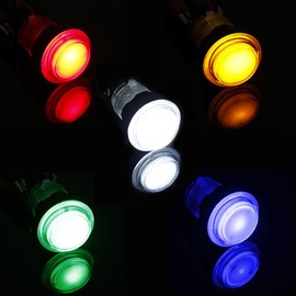EG STARTS 10x LED Illuminated Arcade Buttons with Micro Switch Mame Multicade Each Colour of 2 Pieces