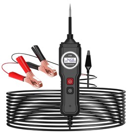 LEEPEE 5-40V P100 Electrical System Tester with LCD Display Resistance Voltage Tester, 8 in 1 Function Car Electric Circuit Tester, 13Ft Cable Automotive Power Probe Kit