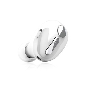 Elecom LBT-HSC30MPWH Ultra-Small Bluetooth Handsfree Headset for Calling and Music Multi-Function 3 Buttons + 1 Switch Design, White