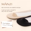 MANZI 5 Pairs Thin No Show Socks Invisible Low Cut