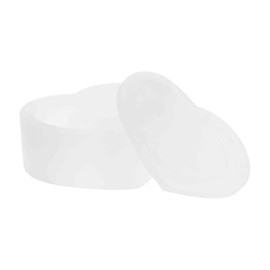 NKlaus Selenite Heart Box 9 x 10 cm - with Lid Made of White Natural Stone for Jewellery, Healing Stones, Storage, Esotericism, Hand Polished, Smooth Polished 16595