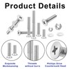FandWay 900Pcs Bolts and Nuts Set,M2 M2.5 M3 Countersunk Machine