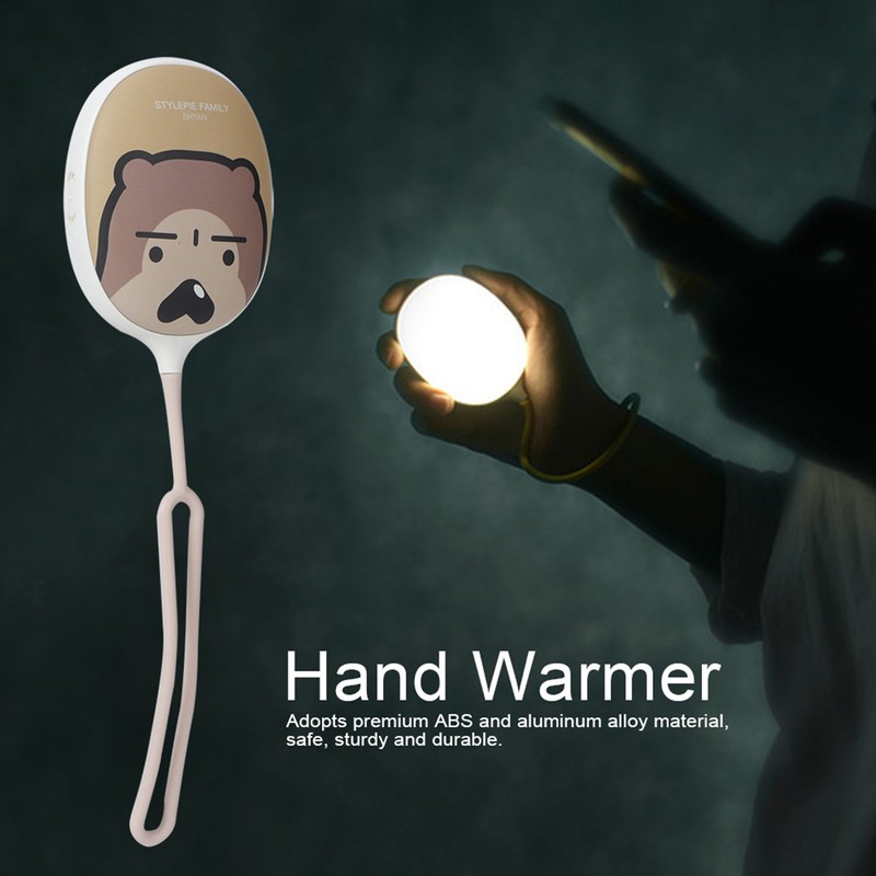 Portable Cute Animal Pattern USB Charging Hand Warmer LED Lamp