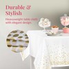 Prestee Prestee 12-Pack Disposable Tablecloth - White and Gold Polka