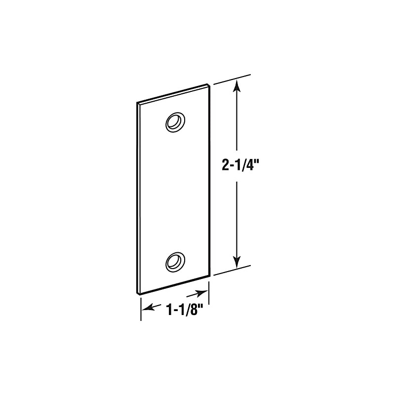 Prime-Line U 9521 Steel Door Edge Hole Filler Plate, 1-1/8