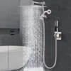 JFJIARUI 10 Inch Metal Rainfall Shower Head with Handheld Spray