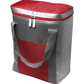 Large Cool Bag – Capacity Fits 6 x 1.5 Litre Bottle Zipper Drawstring, red