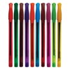 TRIJOI Ballpoint Pens, MULTICOLOUR, Fine Point (0.7mm), Pack of 10,